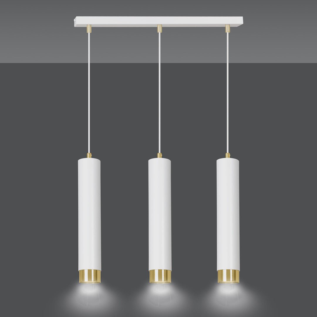 Hängeleuchte Aspire 3 in Weiß, Gold, 3-flammig