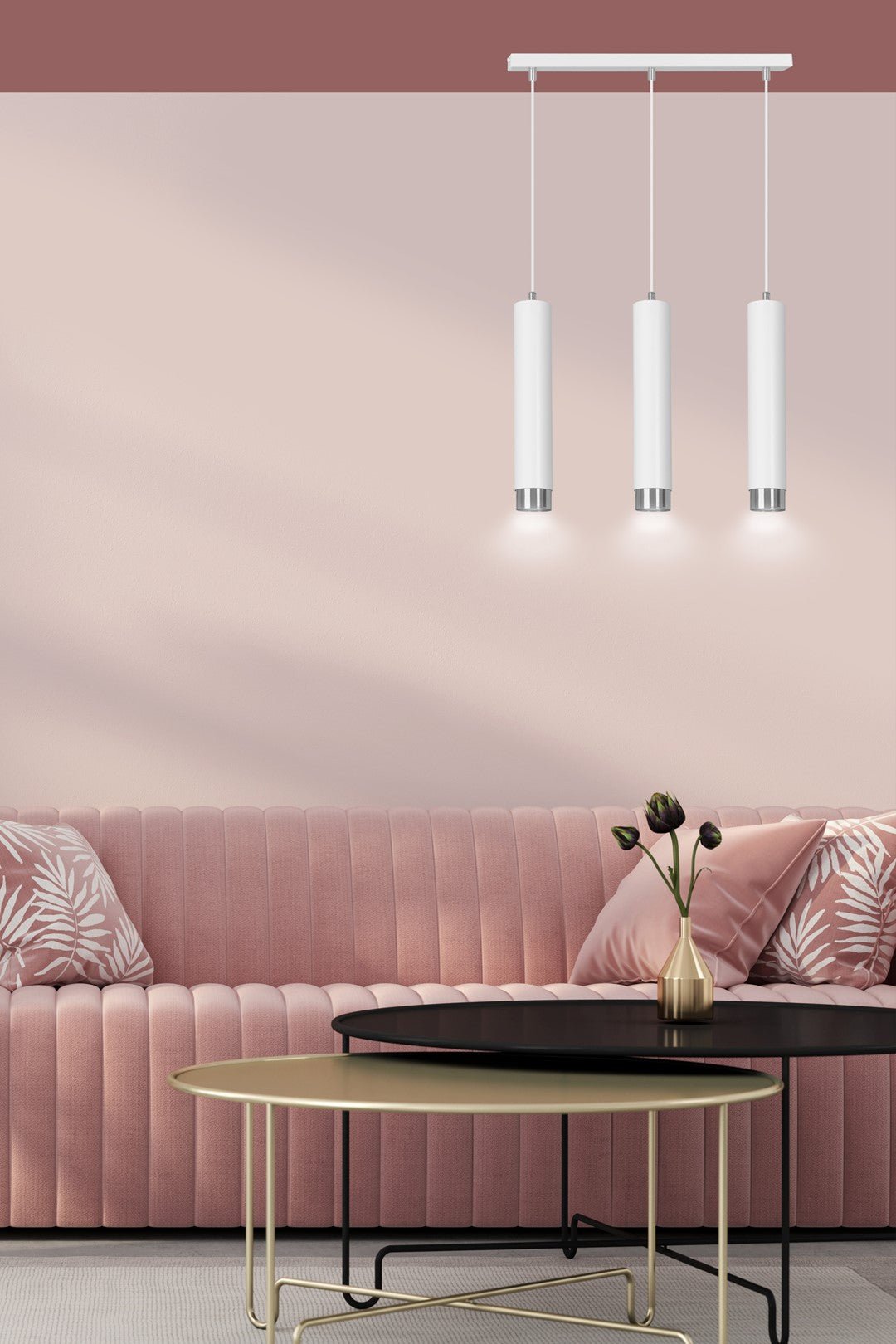 Hängeleuchte Aspire 3 in Weiß, Silber, 3-flammig