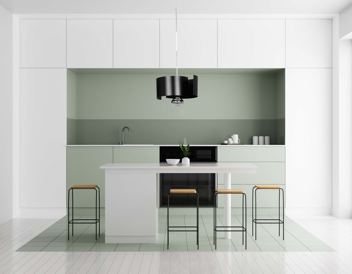 Hängeleuchte Aurora 1 in Schwarz, 1-flammig