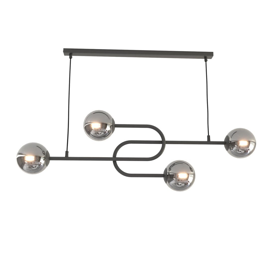 Hängeleuchte Celeste 4 in Schwarz, Graphit, 4-flammig