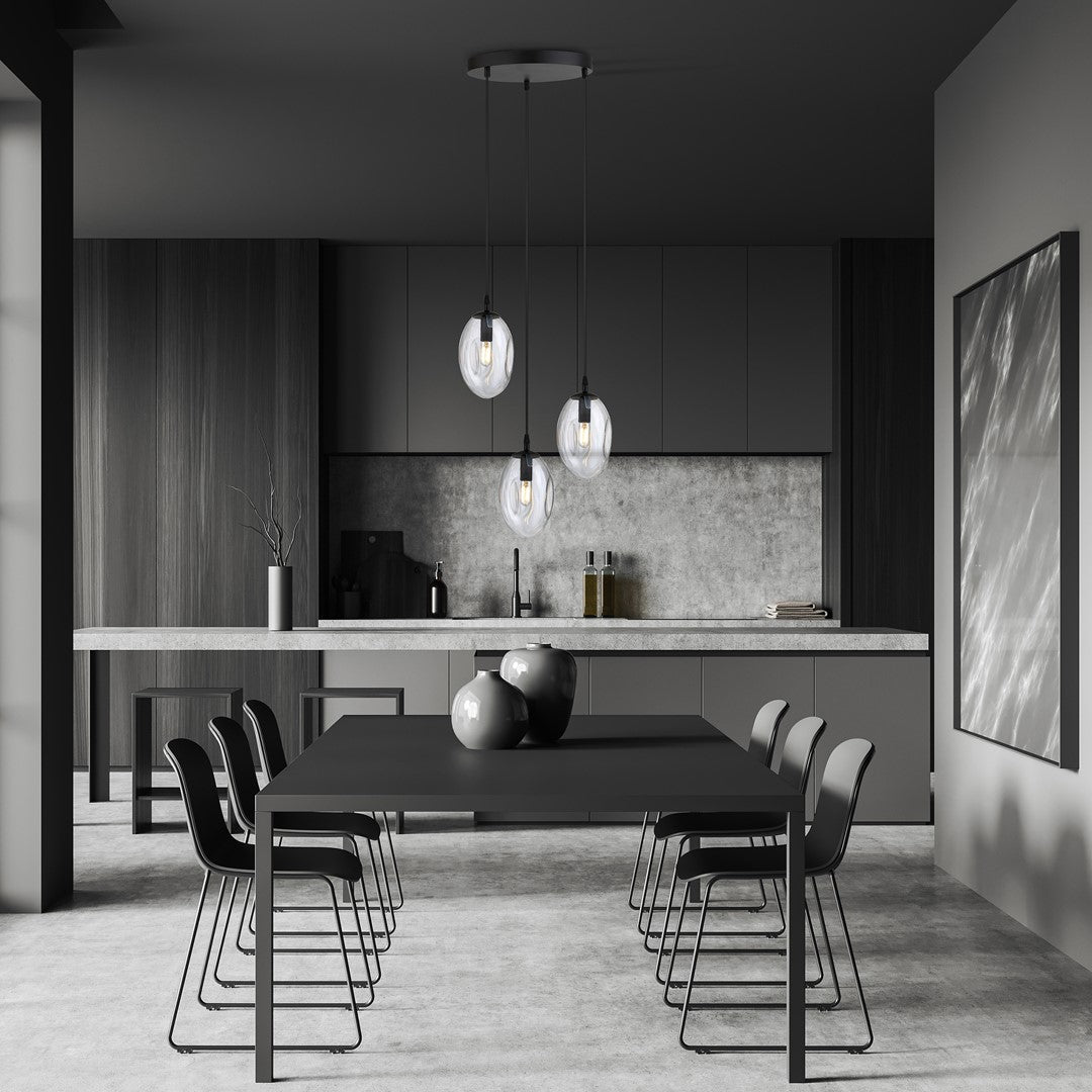 Hängeleuchte Celestial 3 Premium in Schwarz, 3-flammig