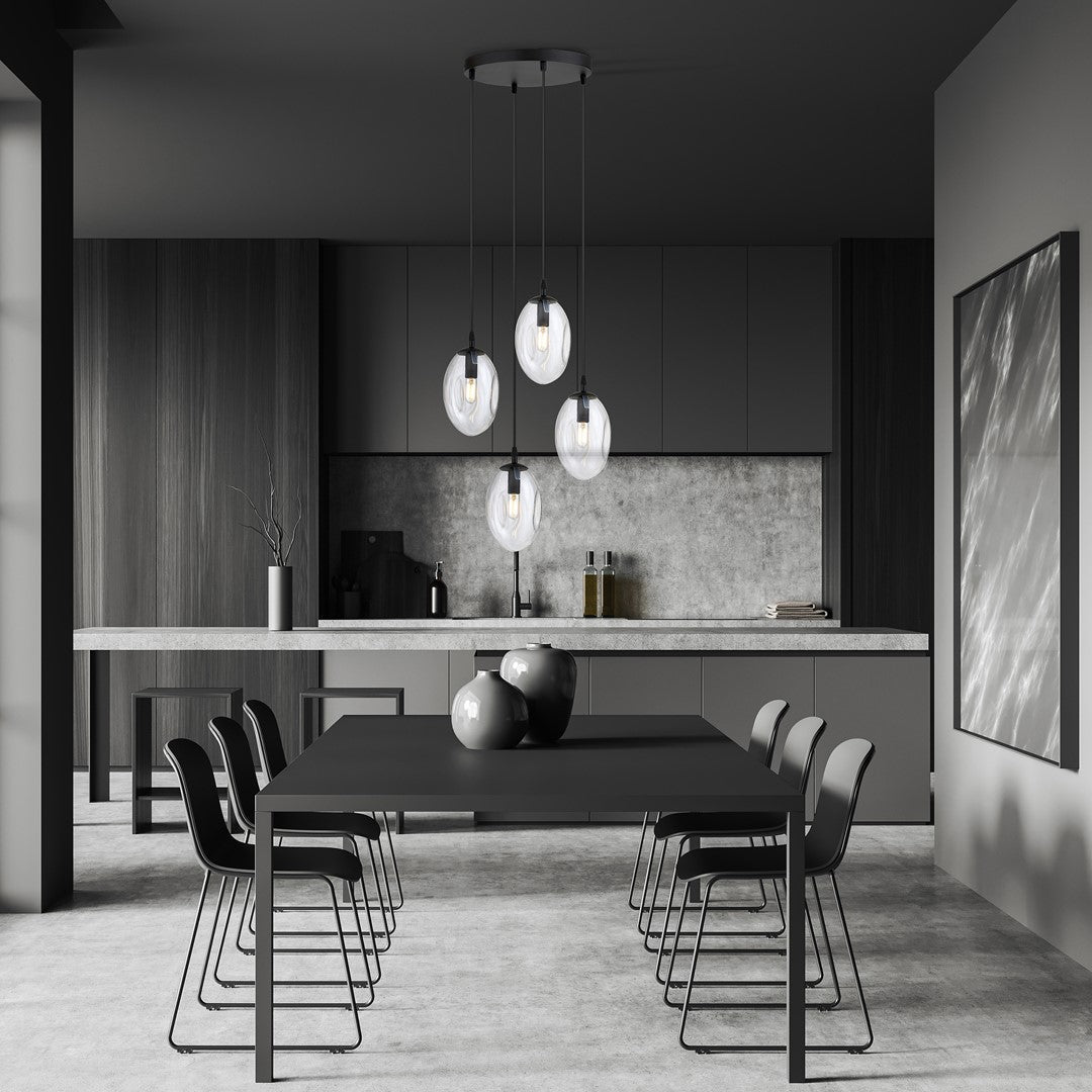 Hängeleuchte Celestial 4 Premium in Schwarz, 4-flammig