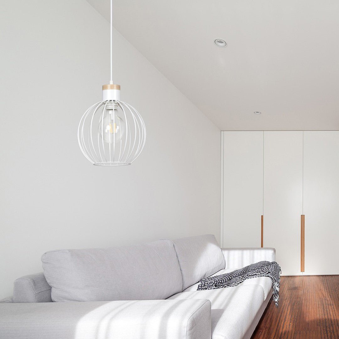 Hängeleuchte Drift 1 in Weiß, 1-flammig