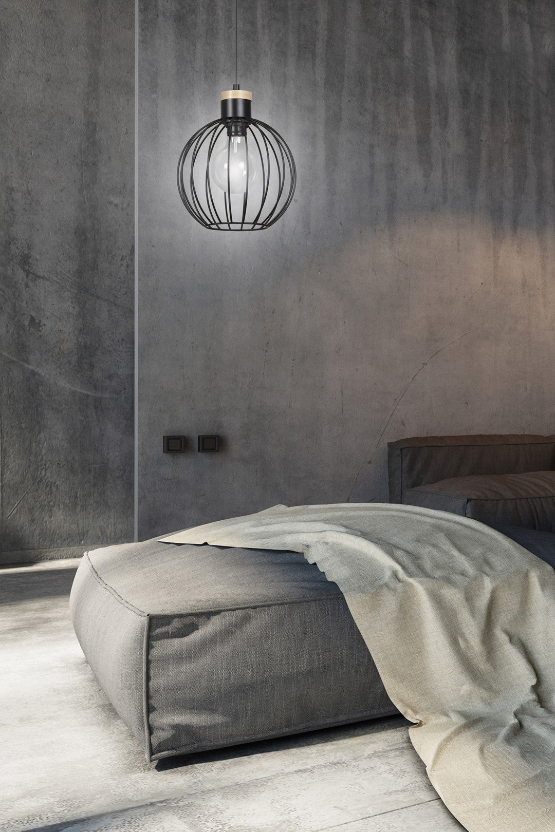 Hängeleuchte Drift 1 in Schwarz, 1-flammig