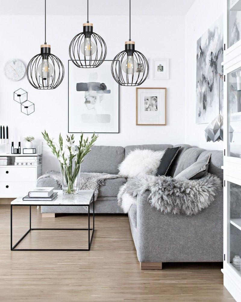 Hängeleuchte Drift 3 in Schwarz, 3-flammig