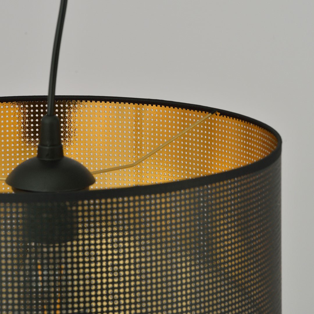 Hängeleuchte Edge 1 in Schwarz, Gold, 1-flammig