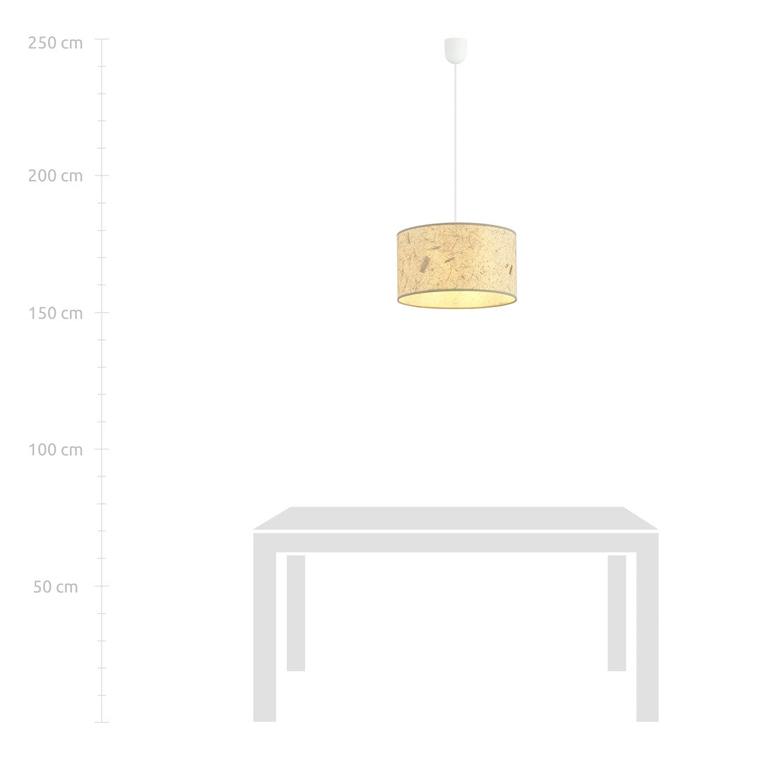 Hängeleuchte Edge 1 in Weiß, Braun, 1-flammig