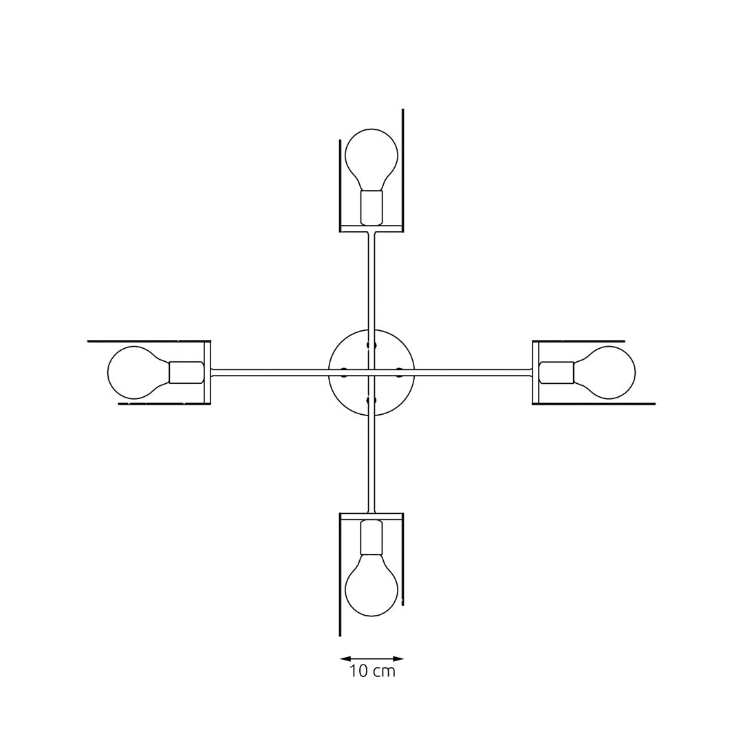 Hängeleuchte Exotique 4 in Weiß, 4-flammig