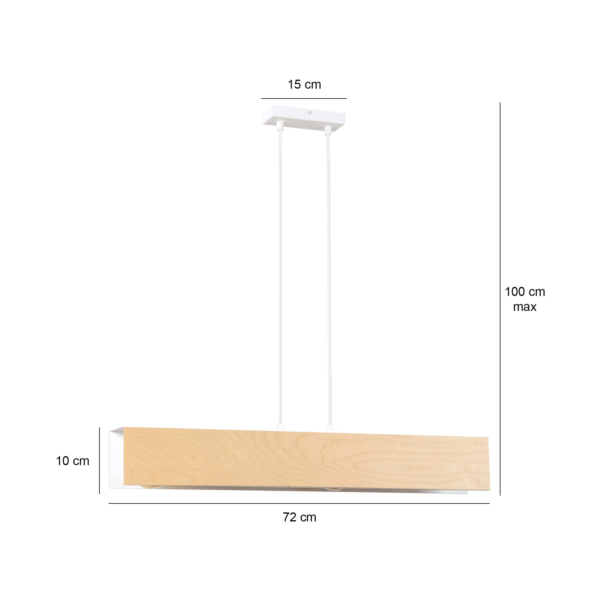Hängeleuchte Gusto 3 in Weiß, Braun, 3-flammig