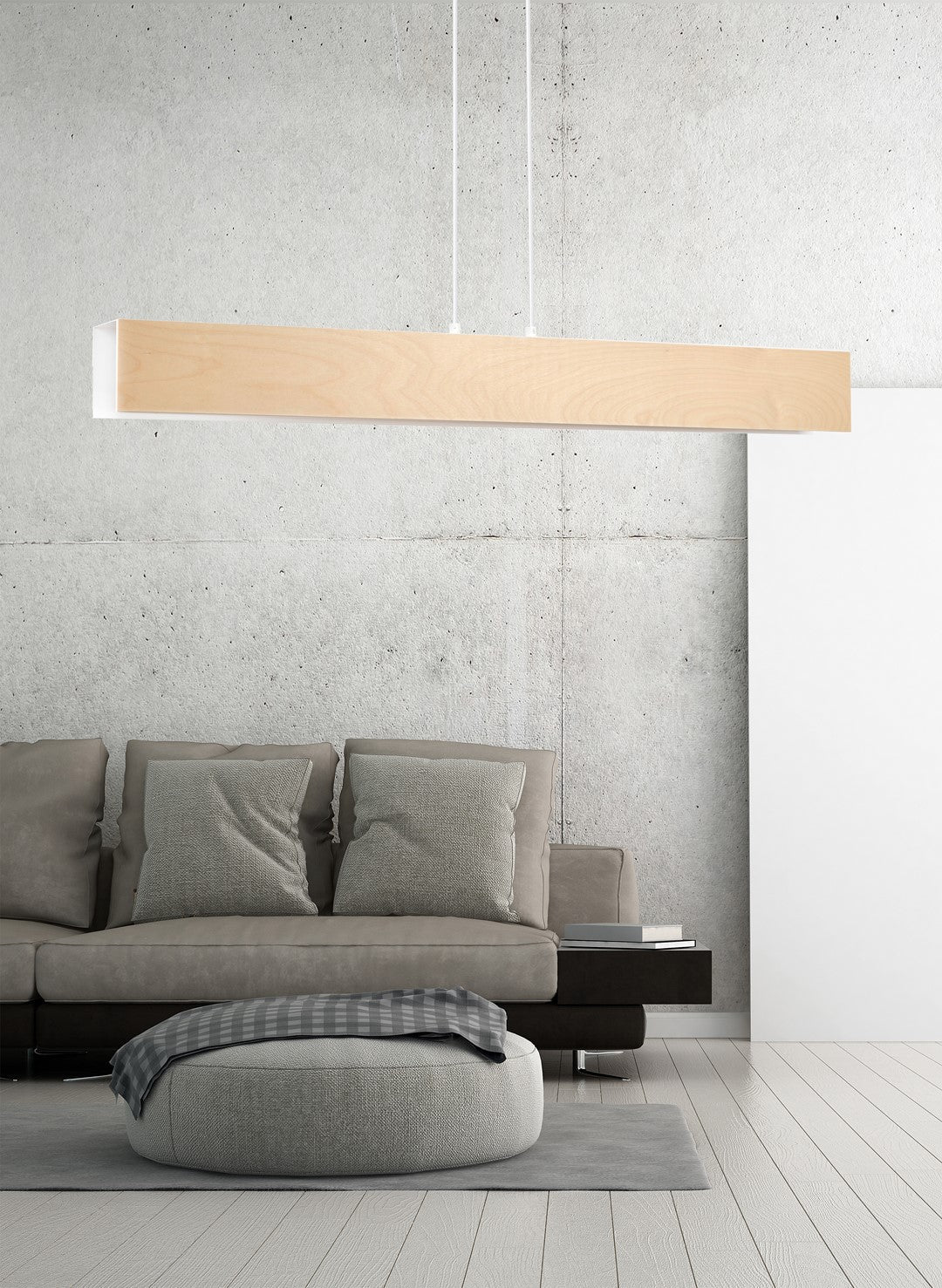 Hängeleuchte Gusto 3 in Weiß, Braun, 4-flammig