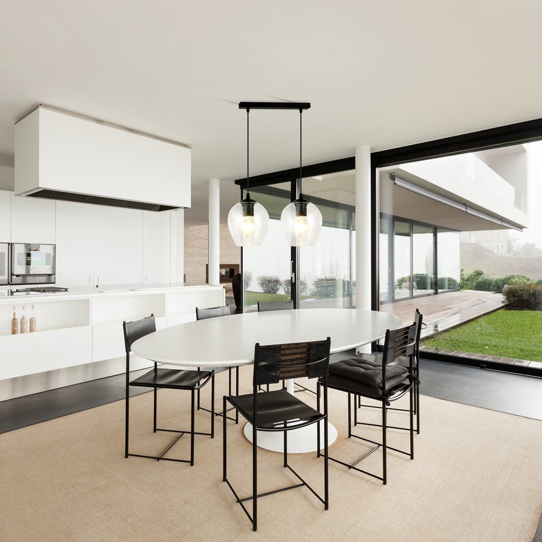 Hängeleuchte Lustre 2 in Schwarz, 2-flammig