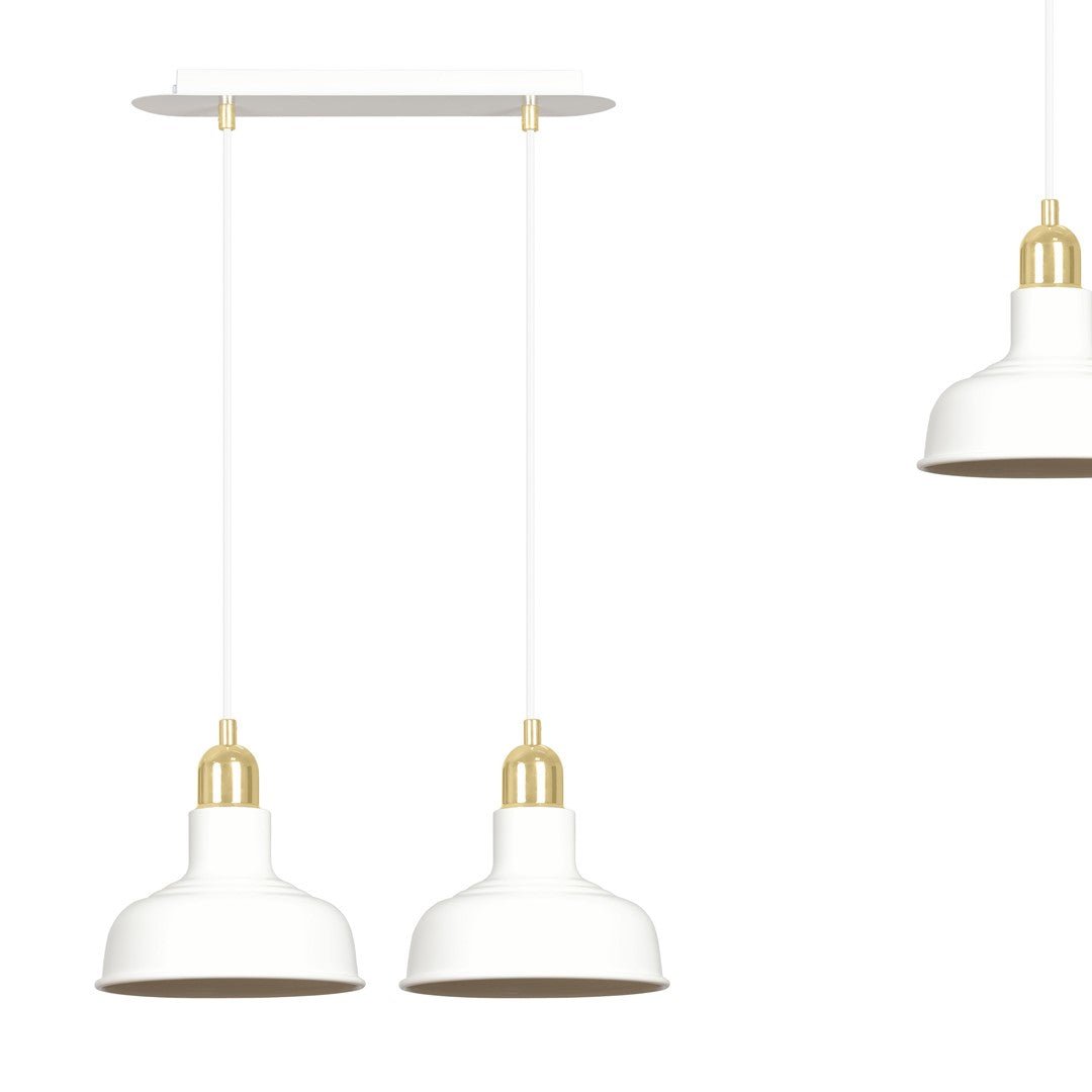 Hängeleuchte Shore 2 in Weiß, 2-flammig