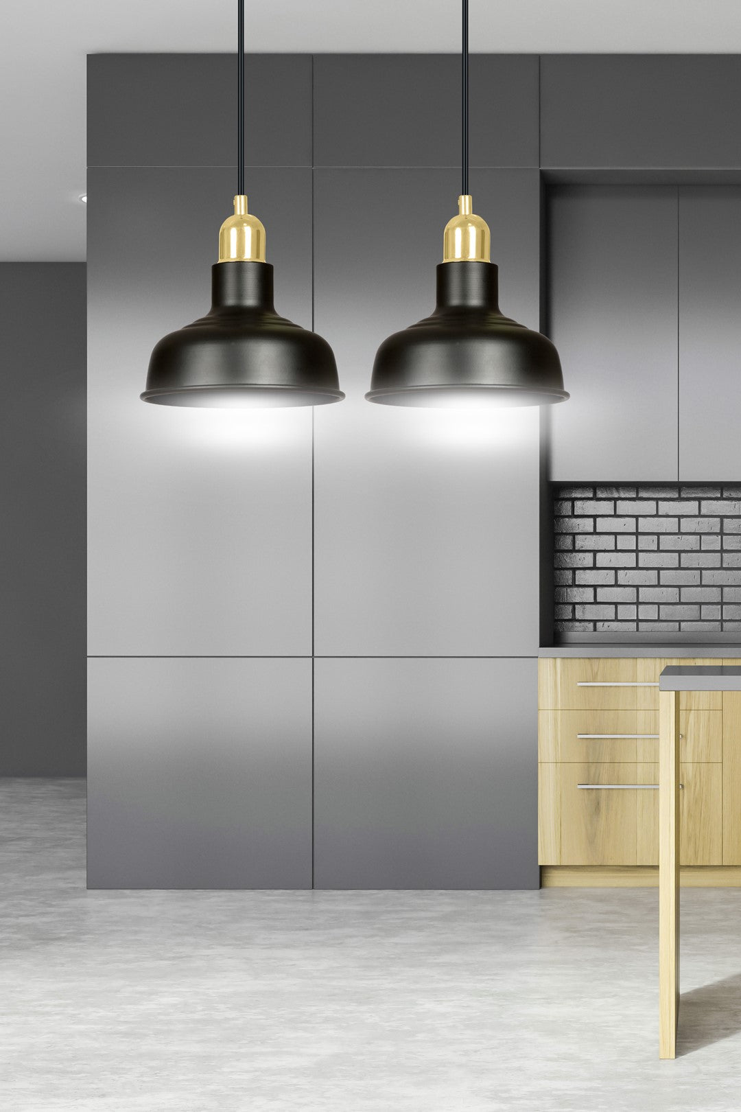 Hängeleuchte Shore 2 in Schwarz, 2-flammig