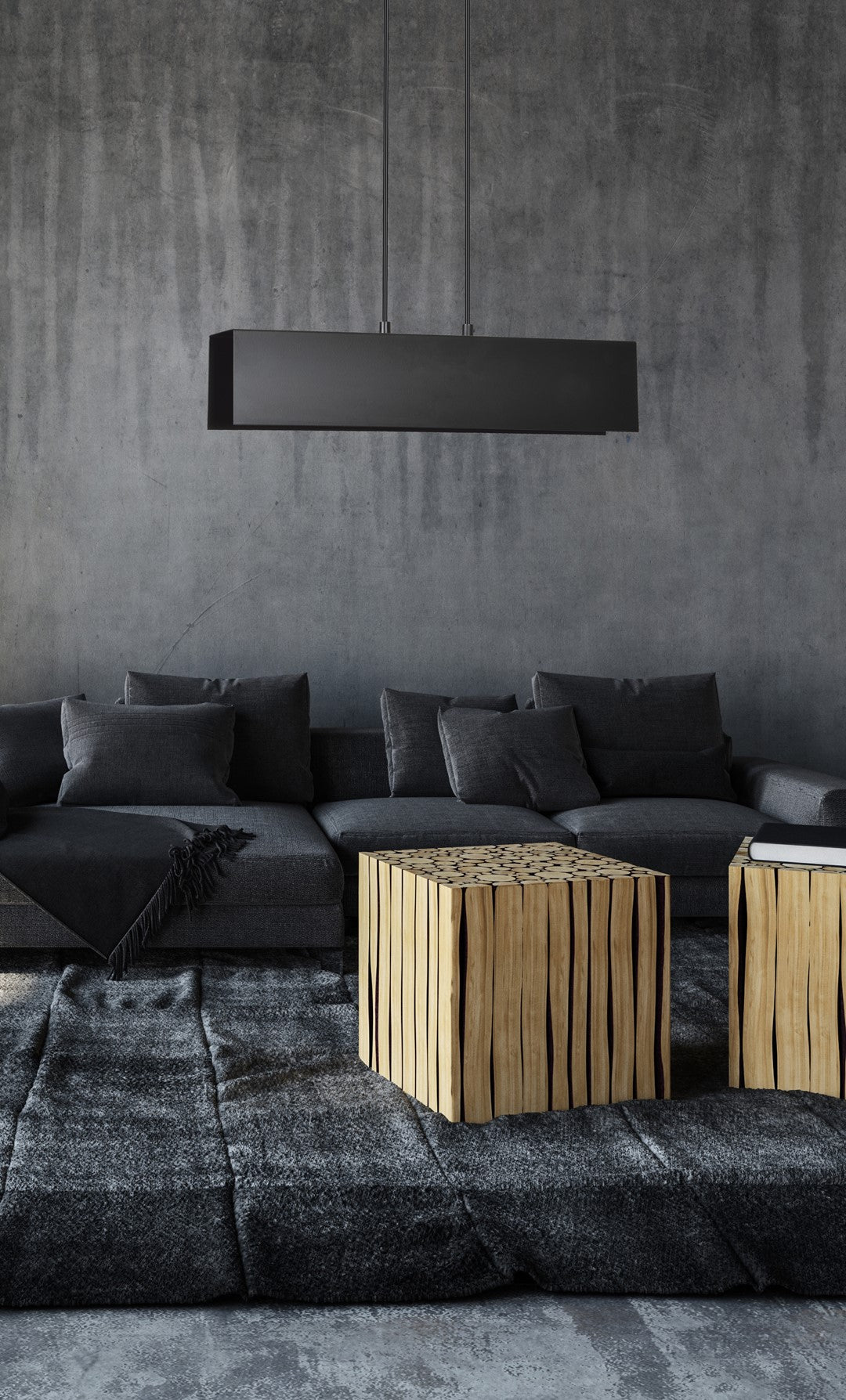 Hängeleuchte Velora 2 in Schwarz, 2-flammig