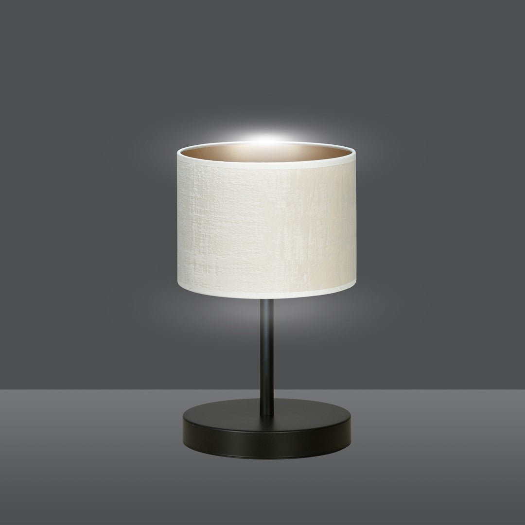 Tischlampe Crest Ln1 in Schwarz, Weiß, 1-flammig