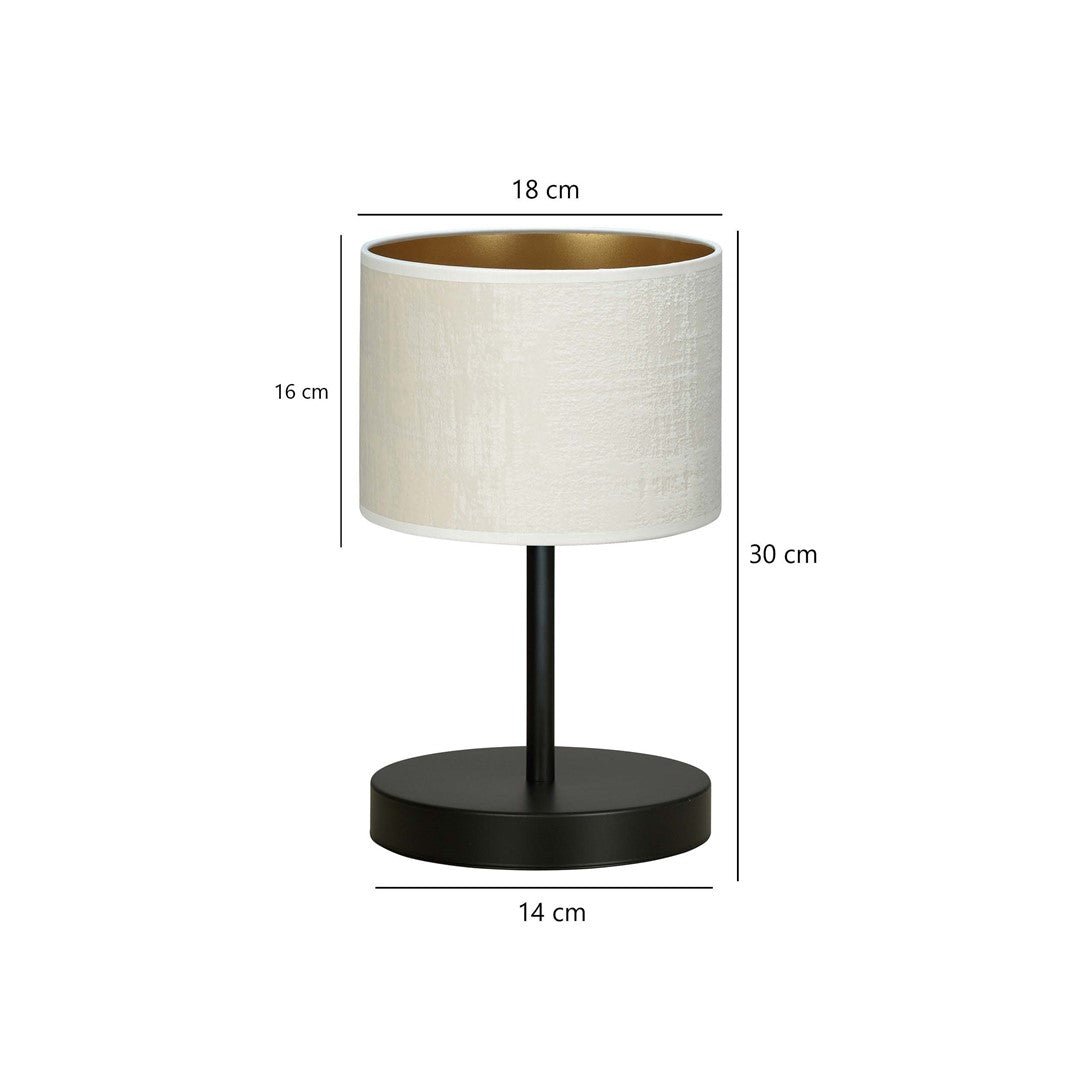 Tischlampe Crest Ln1 in Schwarz, Weiß, 1-flammig