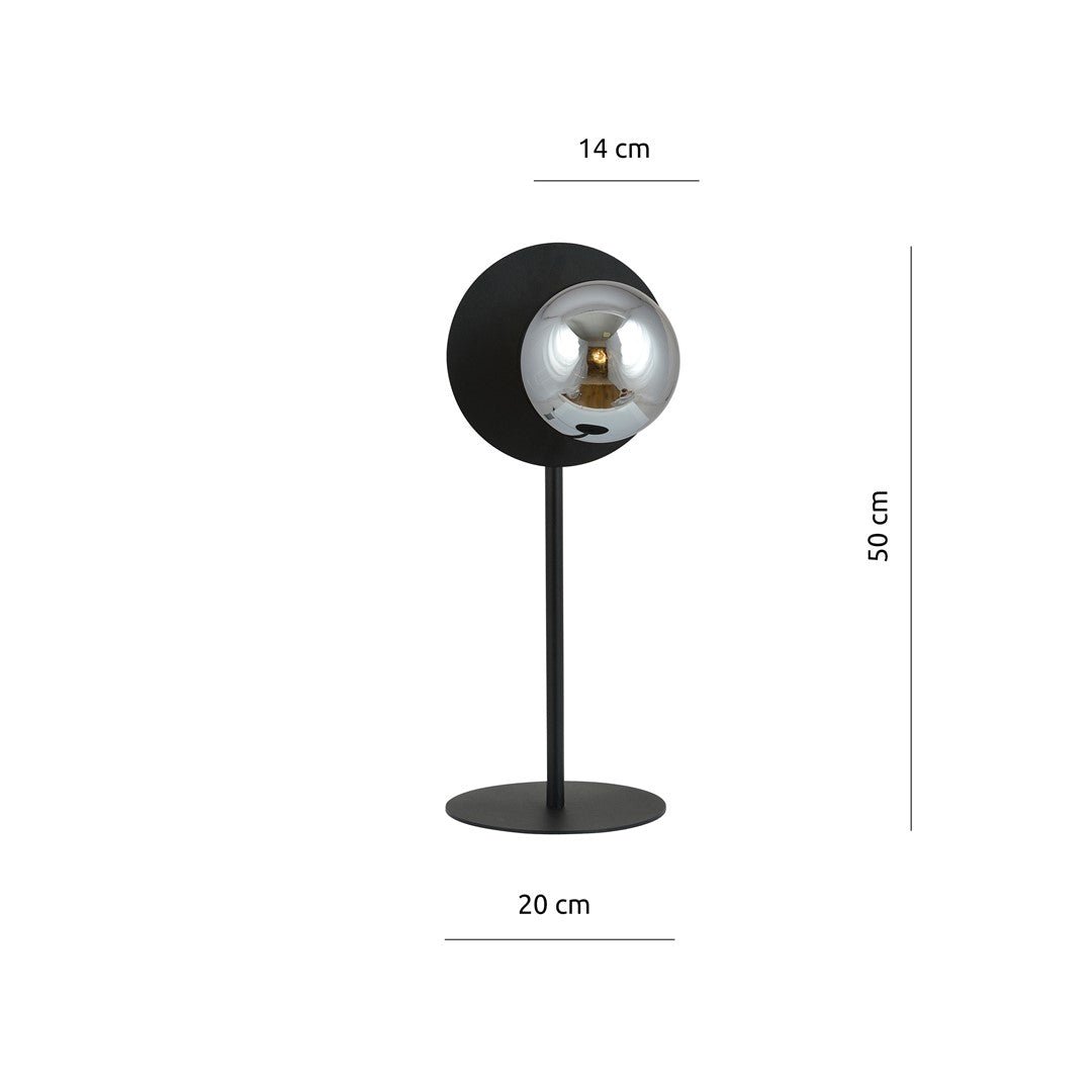 Tischlampe Nordic LN in Schwarz, Graphit, 1-flammig