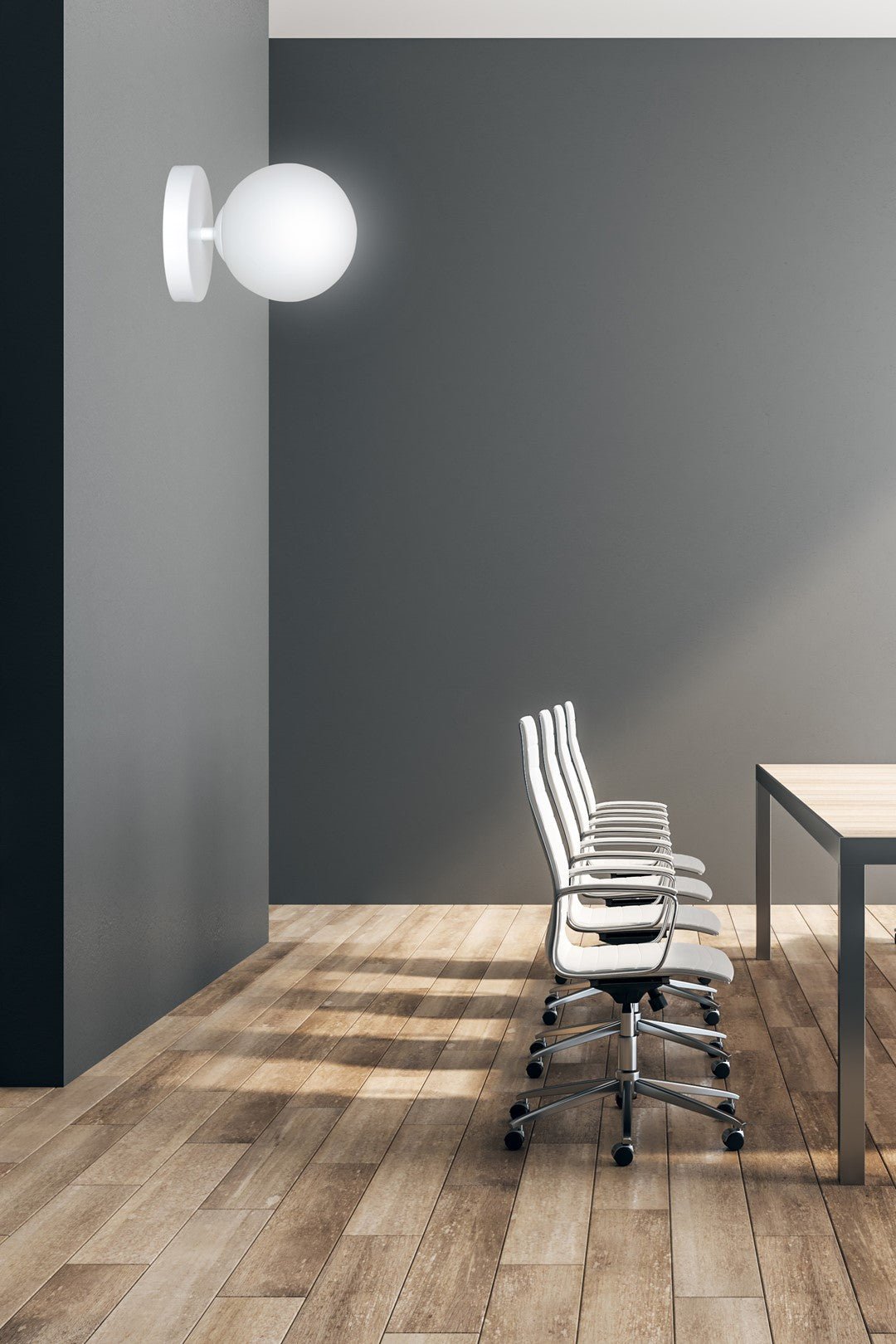 Wandleuchte Lava K1 in Weiß, 1-flammig