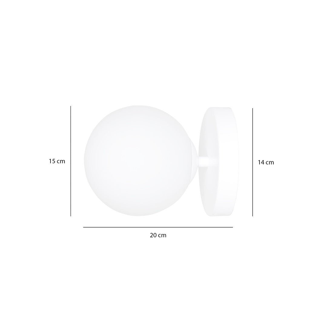 Wandleuchte Lava K1 in Weiß, 1-flammig