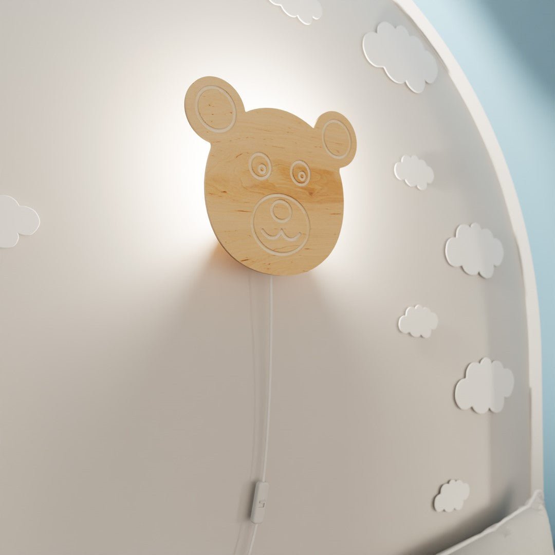 Wandleuchte Teddy in Braun, 1-flammig