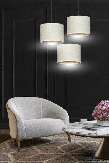 Hängeleuchte Crest 3 Premium in Schwarz, Weiß, 3-flammig