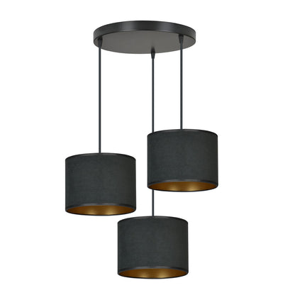 Hängeleuchte Crest 3 Premium in Schwarz, 3-flammig
