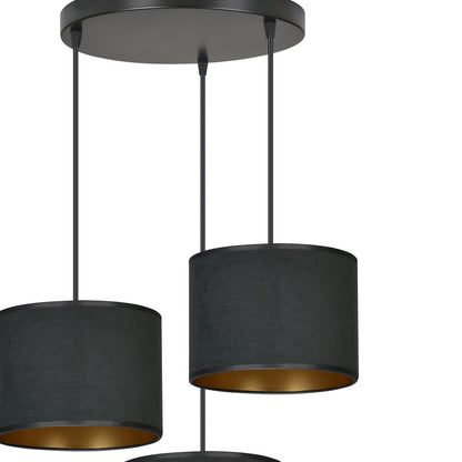 Hängeleuchte Crest 3 Premium in Schwarz, 3-flammig
