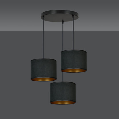 Hängeleuchte Crest 3 Premium in Schwarz, 3-flammig