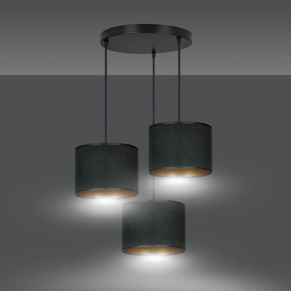 Hängeleuchte Crest 3 Premium in Schwarz, 3-flammig