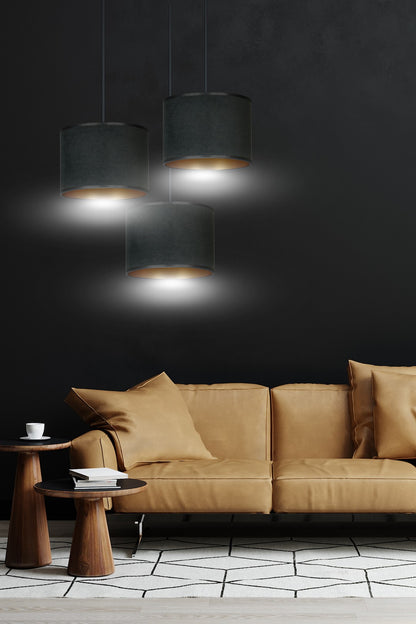Hängeleuchte Crest 3 Premium in Schwarz, 3-flammig