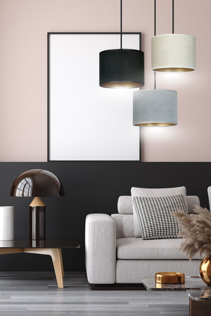 Hängeleuchte Crest 3 Premium in Schwarz, Grau, Weiß, 3-flammig