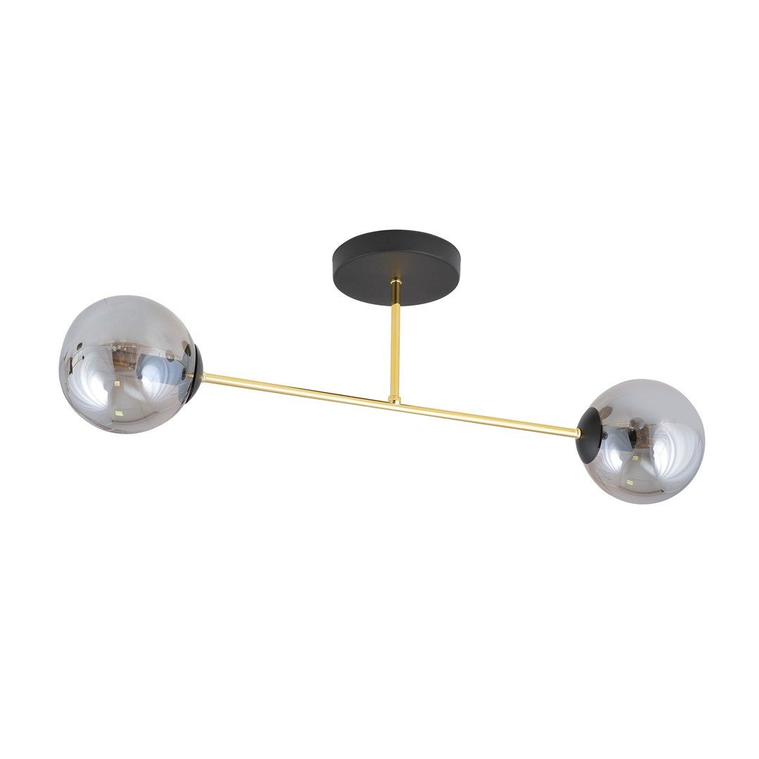 Deckenleuchte Grand 2 in Schwarz, Gold, Graphit, 2-flammig