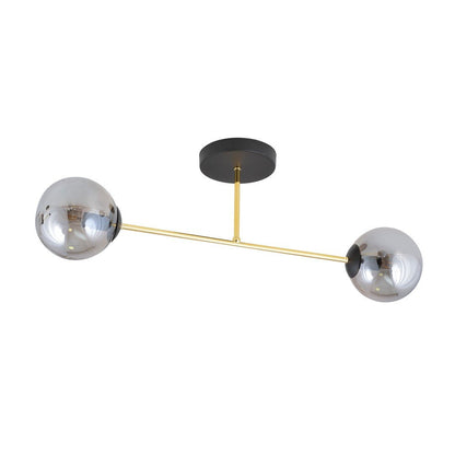 Deckenleuchte Grand 2 in Schwarz, Gold, Graphit, 2-flammig