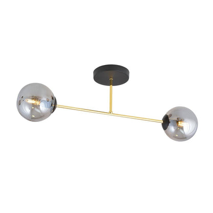 Deckenleuchte Grand 2 in Schwarz, Gold, Graphit, 2-flammig