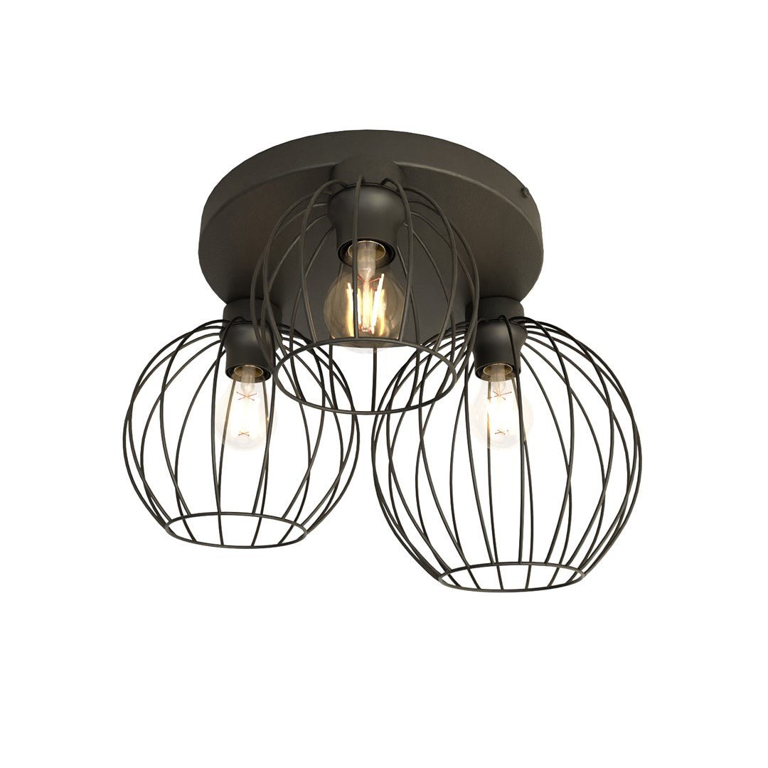 Deckenleuchte Haven 3 Premium in Schwarz, 3-flammig