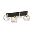 Deckenleuchte Haven 4 in Schwarz, Gold, 4-flammig