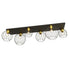 Deckenleuchte Haven 6 in Schwarz, Gold, 6-flammig