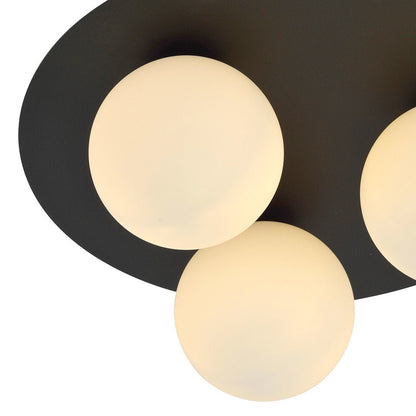 Deckenleuchte Helios 3 in Schwarz, Weiß, 3-flammig