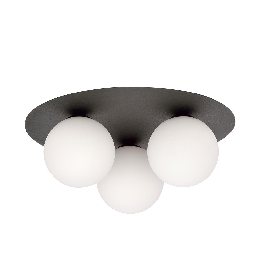 Deckenleuchte Helios 3 in Schwarz, Weiß, 3-flammig