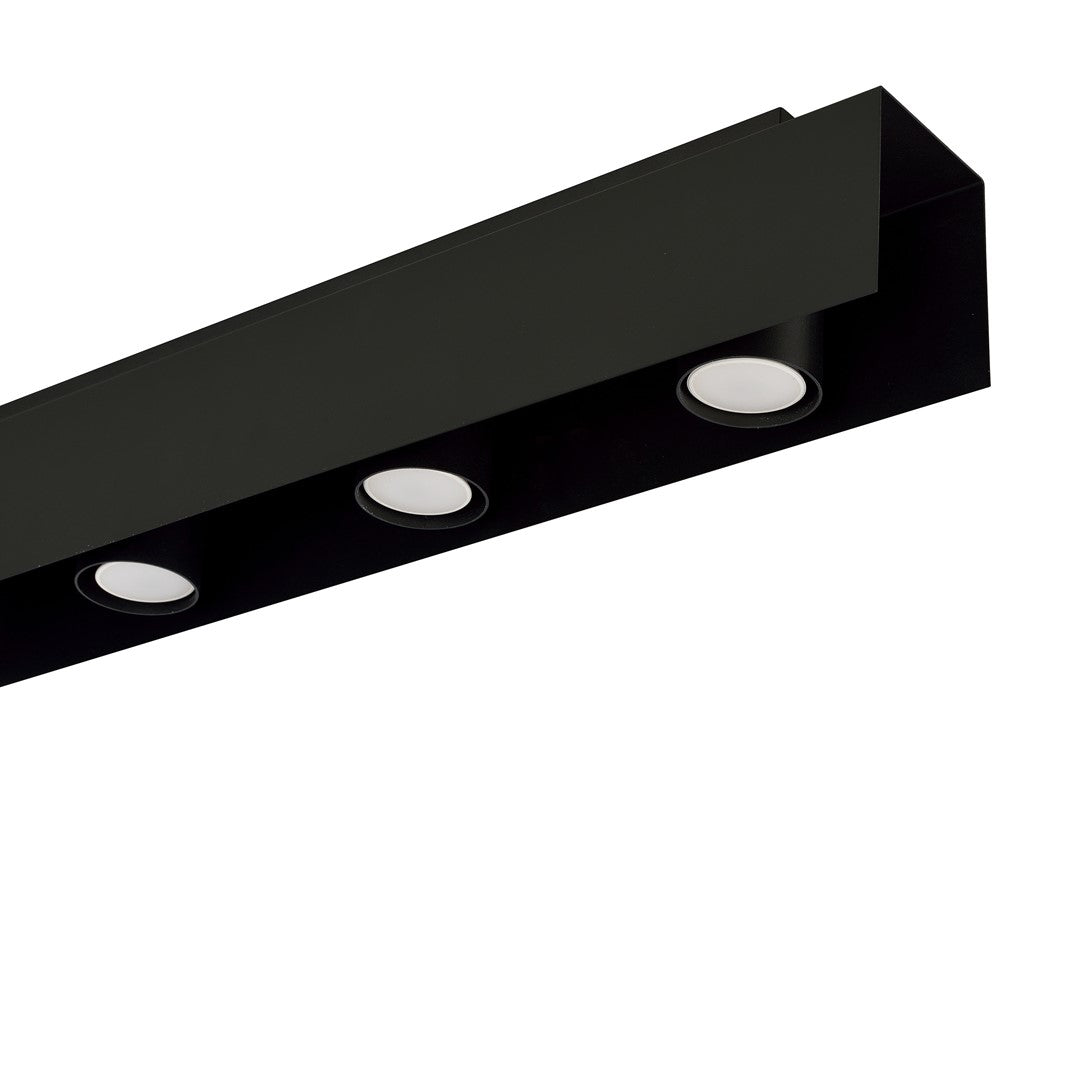 Deckenleuchte Keys 3 in Schwarz, 3-flammig