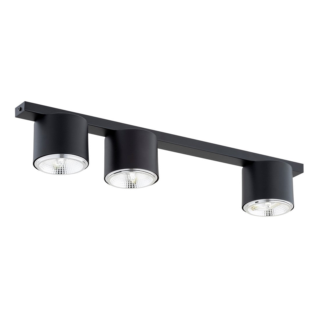 Deckenleuchte Micro 3 in Schwarz, 3-flammig