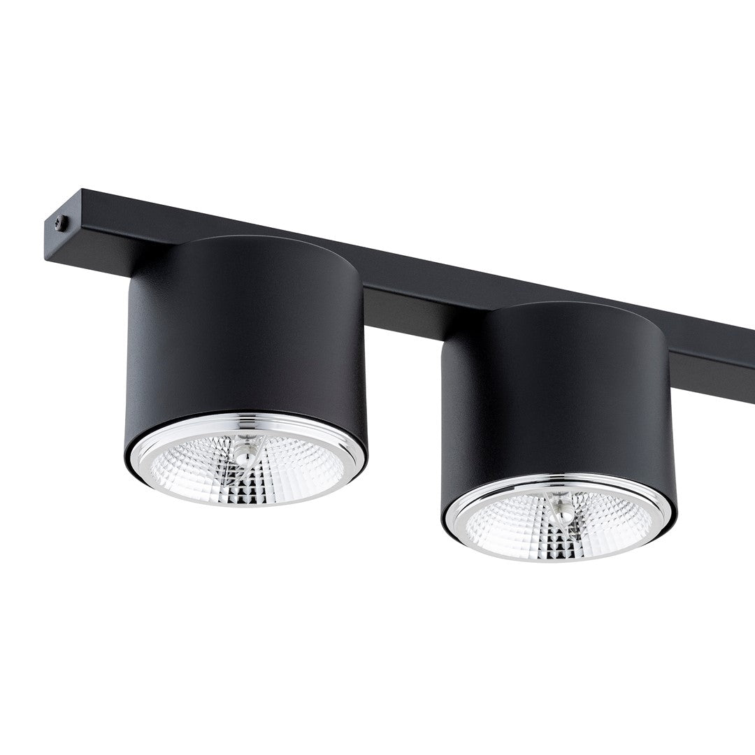 Deckenleuchte Micro 4 in Schwarz, 4-flammig