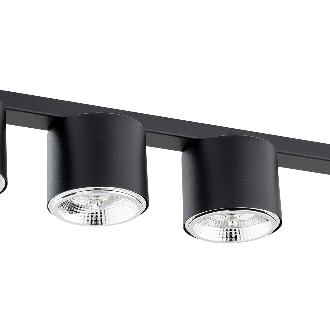Deckenleuchte Micro 5 in Schwarz, 5-flammig