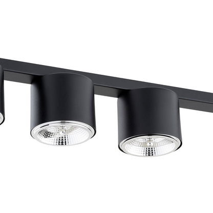 Deckenleuchte Micro 5 in Schwarz, 5-flammig