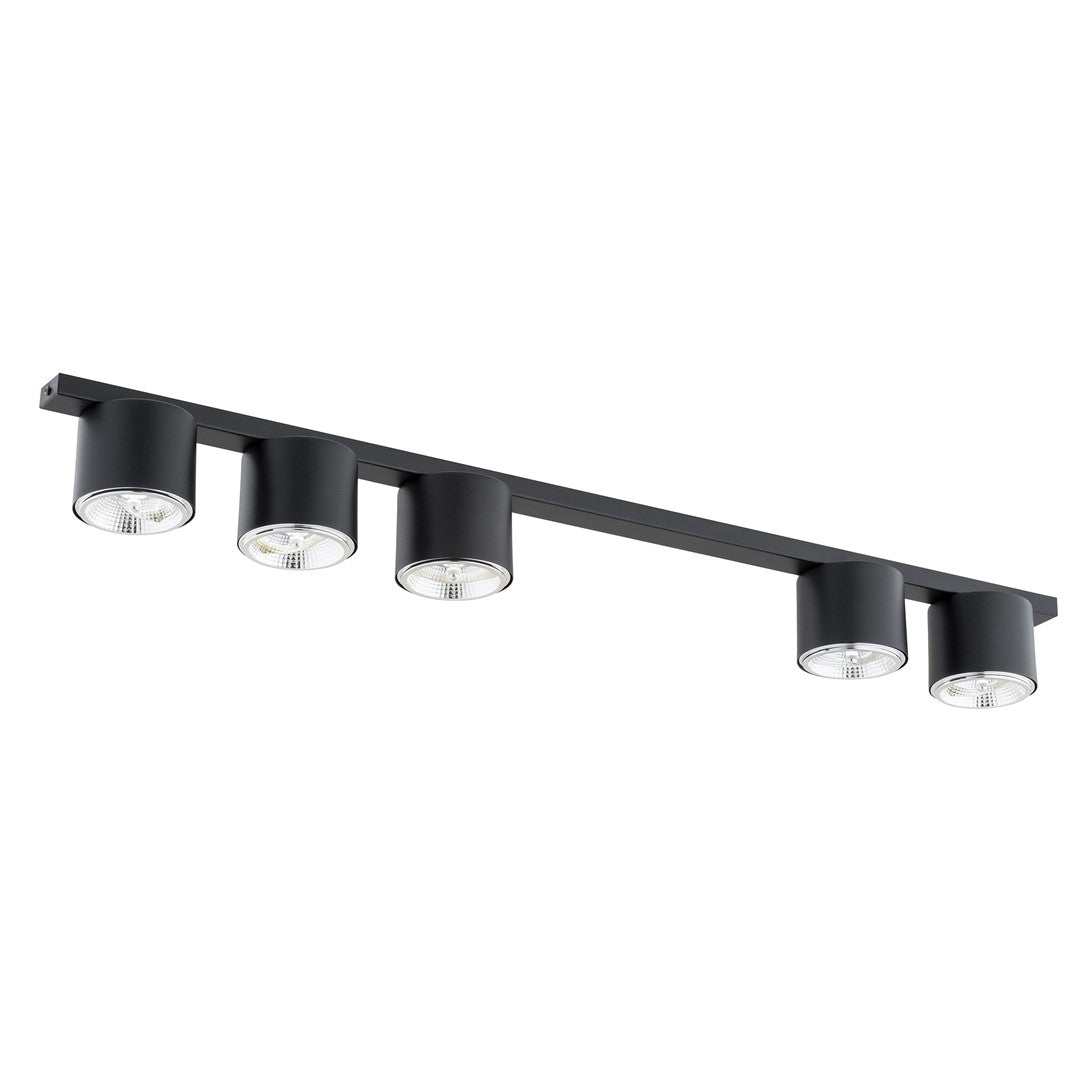 Deckenleuchte Micro 5 in Schwarz, 5-flammig