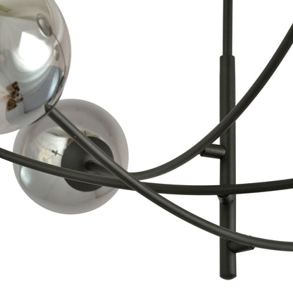Deckenleuchte Props 4 in Schwarz, Graphit, 4-flammig