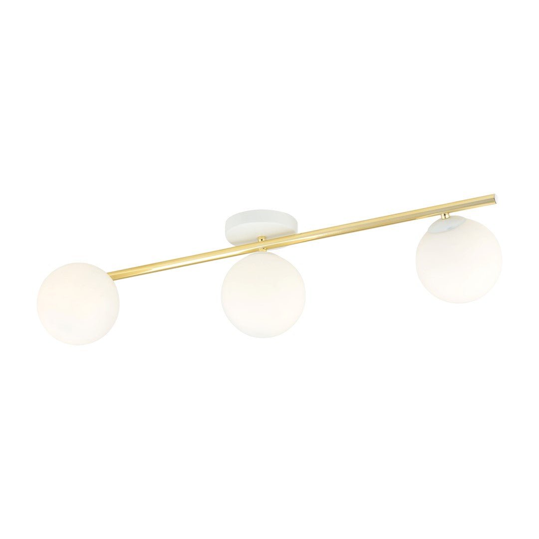 Deckenleuchte Radiance 3 in Weiß, Gold, 3-flammig