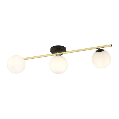 Deckenleuchte Radiance 3 in Schwarz, Gold, Weiß, 3-flammig