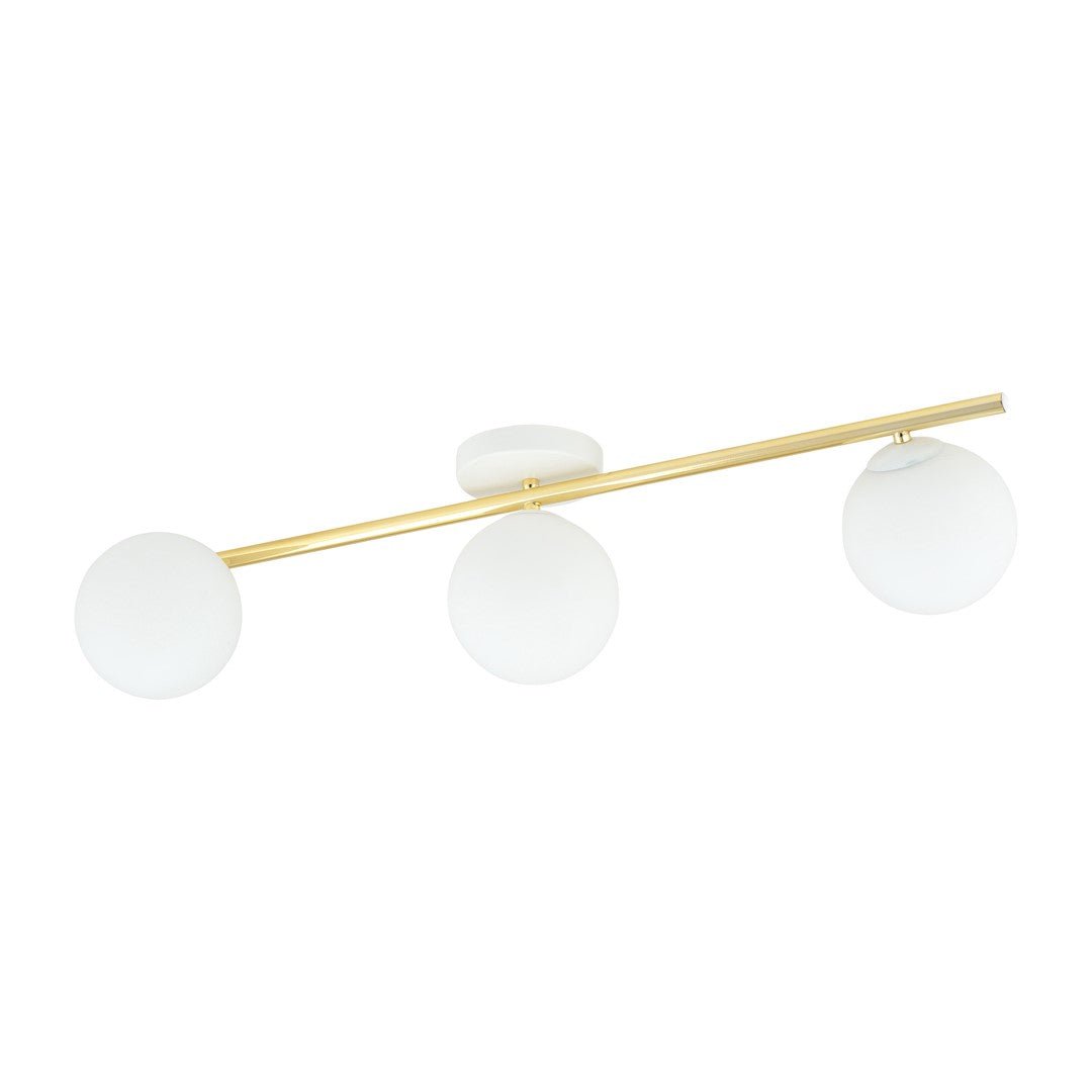 Deckenleuchte Radiance 3 in Weiß, Gold, 3-flammig