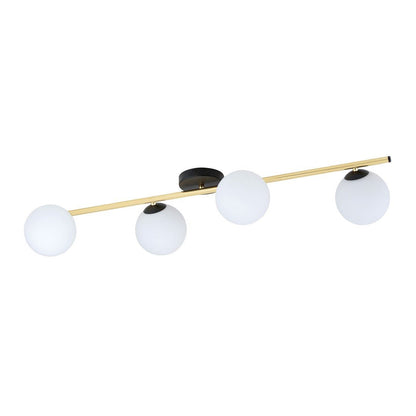 Deckenleuchte Radiance 4 in Schwarz, Gold, Weiß, 4-flammig